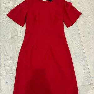 Pink Tartan Red Midi Sheath Dress